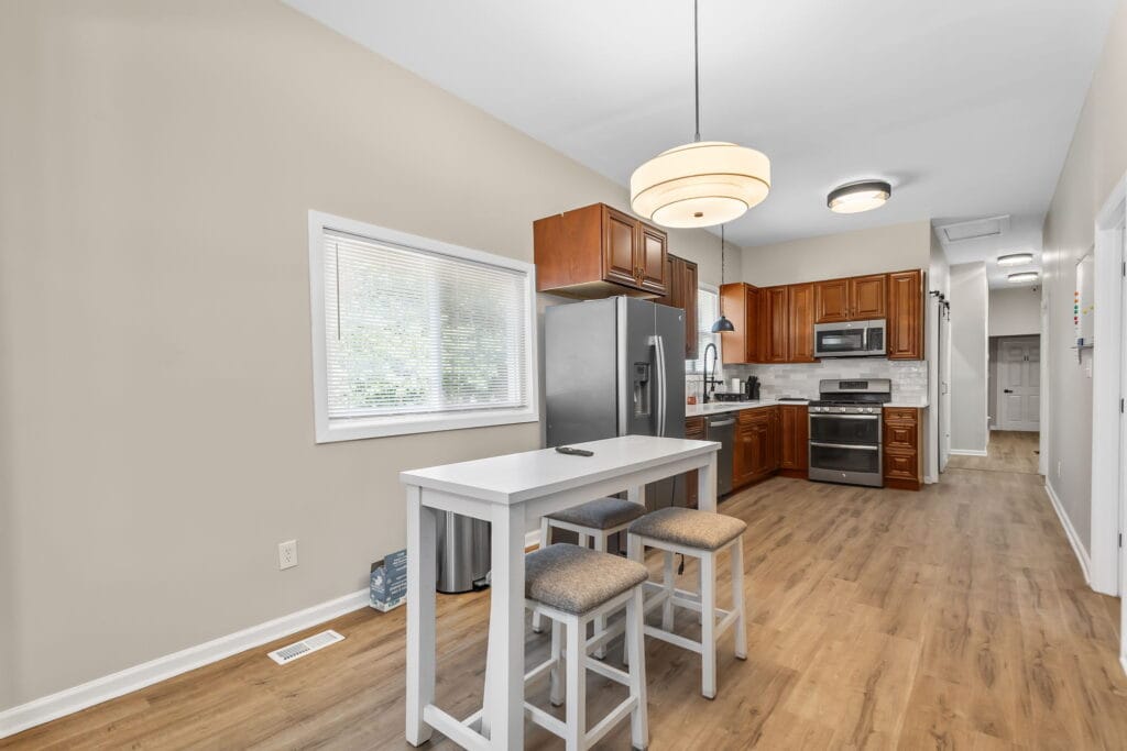 Move-in ready homes in Indiana - furnished open kitchen at an Affordable Living Company rental