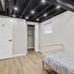 Hallway leading to bedrooms in a flexible housing in Indiana rental home